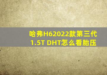 哈弗H62022款第三代1.5T DHT怎么看胎压